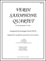 Verdi Saxophone Quartet P.O.D. cover